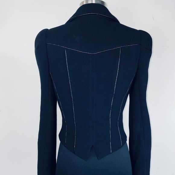 Seventy Two Changes Women's Size 4 Black Moto Zip Jacket Coat - Picture 7 of 9